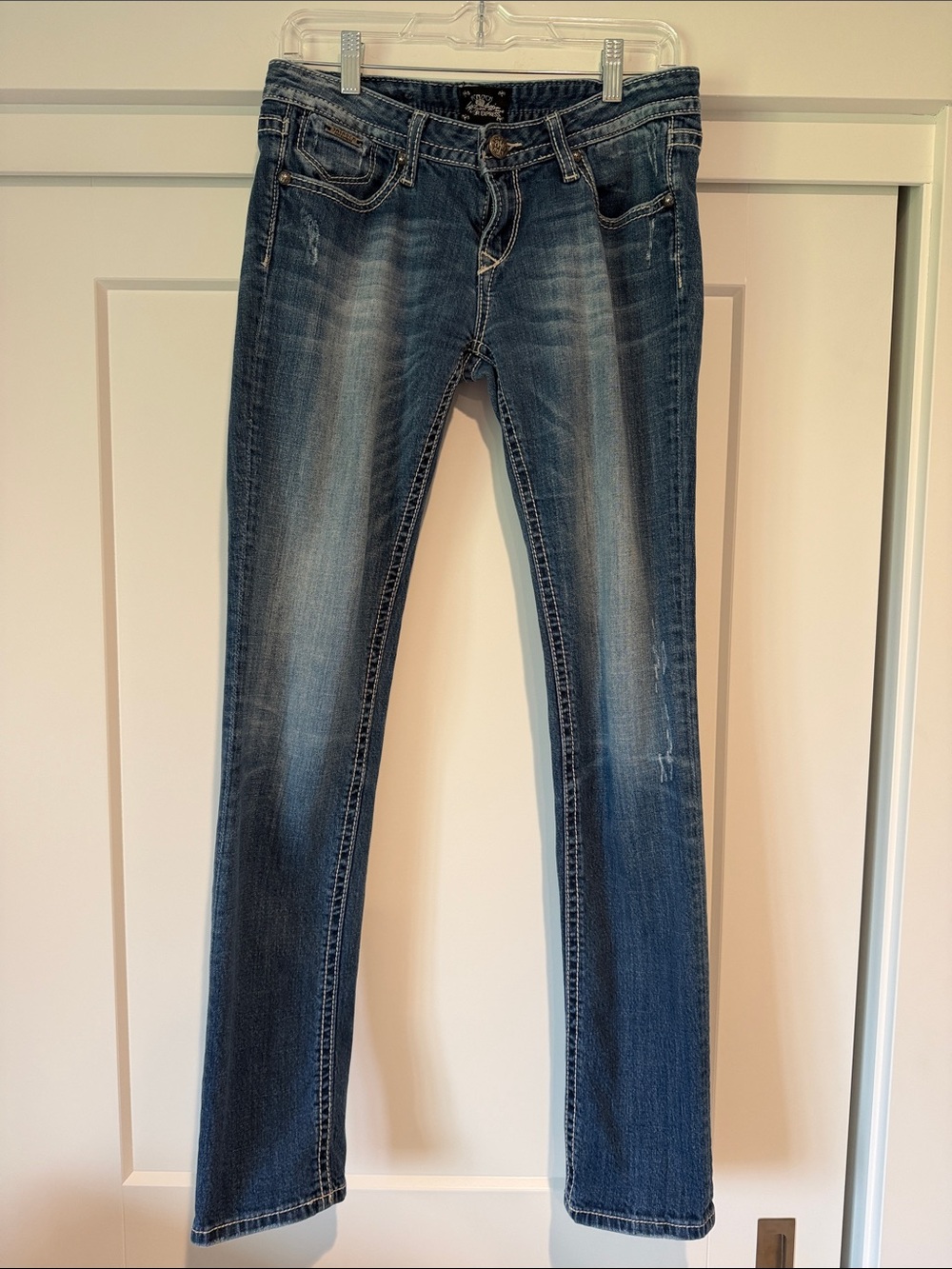 Y2K Express Rerock Women's Skinny Jeans in Dark Blue Wash 8L